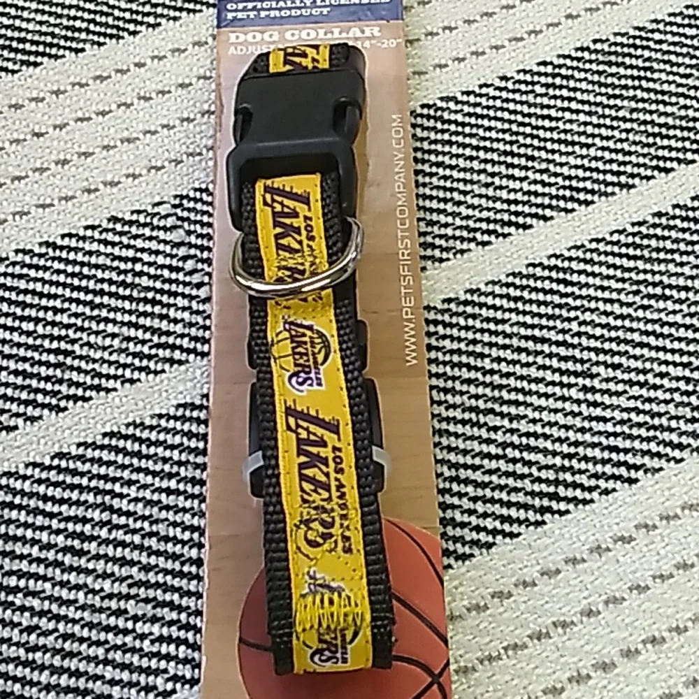 NBA LA Lakers Dog Collar size medium 3/4